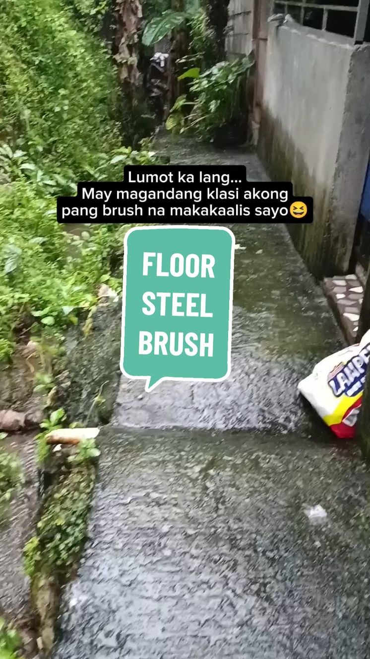 Mabilisan lang matatanggal mga lumot pag gamitong brush ginamit mo. #steelbrush #floorbrush #brush #fyp 