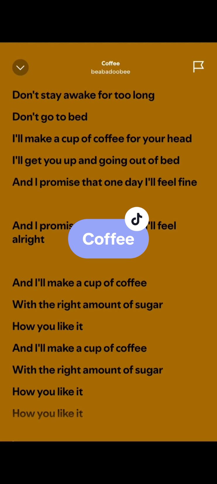 Coffee🎶 by: beabadoobee #coffee #beabadoobee #lyrics #spotify #kantakamuna🎤🎶 #oooooomerr_ #fyp 