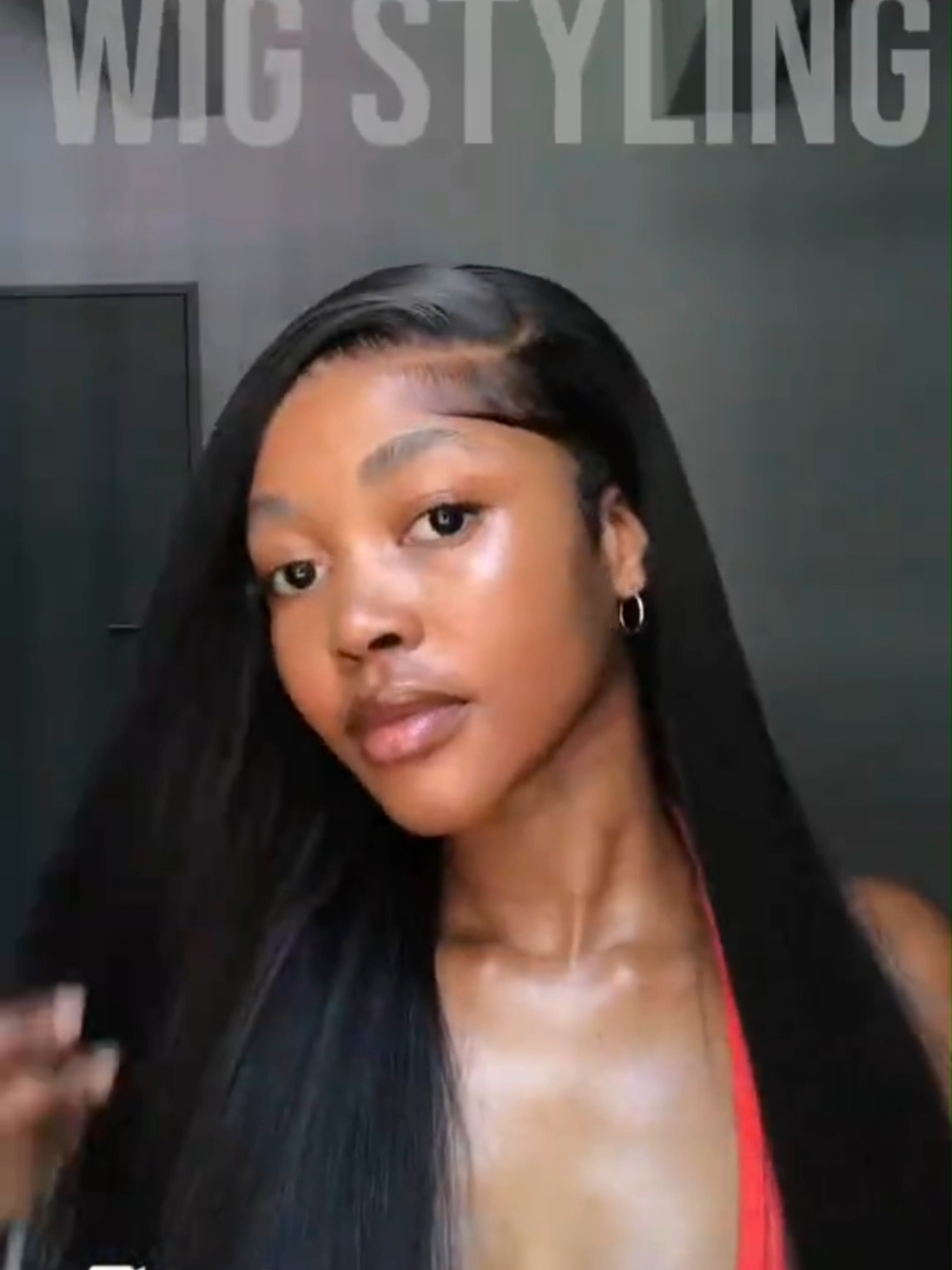 How to get a C-part look with your 5x5 closure wig❓ Hair: Ani8002#myfirstwig #wiginstall #wigtutorial #howtoinstallawig #closurewig #wigtips #howtoinstallawig