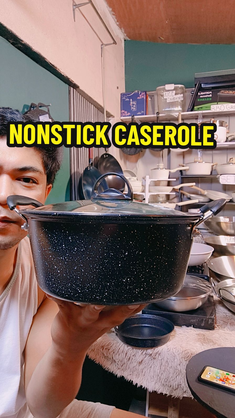 24CM nonstick caserole #nonstickpans #wokpan #cooking #fryingpan #frypan #caserole 