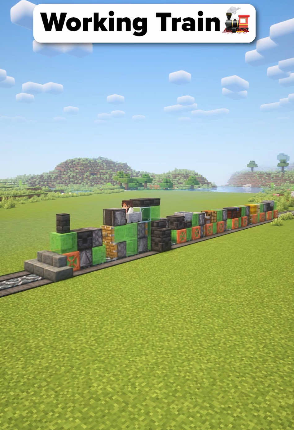 Working Train🚂 #Minecraft #minecrafthacks #minecraftbuilding#minecrafttutorial 