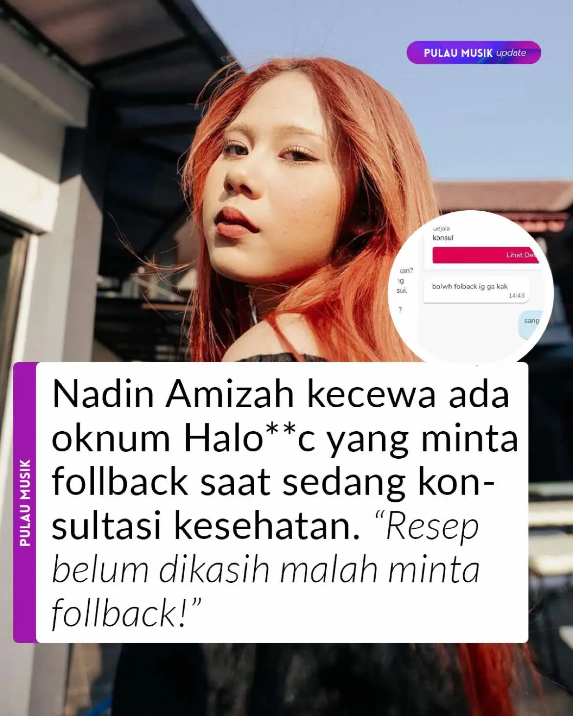 Nadin Amizah  menceritakan pengalaman yang membuatnya kecewa saat menggunakan salah satu aplikasi untuk melakukan konsultasi ke kesehatan secara online.  Dirinya merasa kecewa dengan oknum  yang menanganinya bersikap sangat tidak profesional karena bukan fokus pada keluhan penyakitnya. Bagaimana menurut kalian?  Sc:  cakecaine  #PulauMusik #PulauMusikUpdate #fyp  