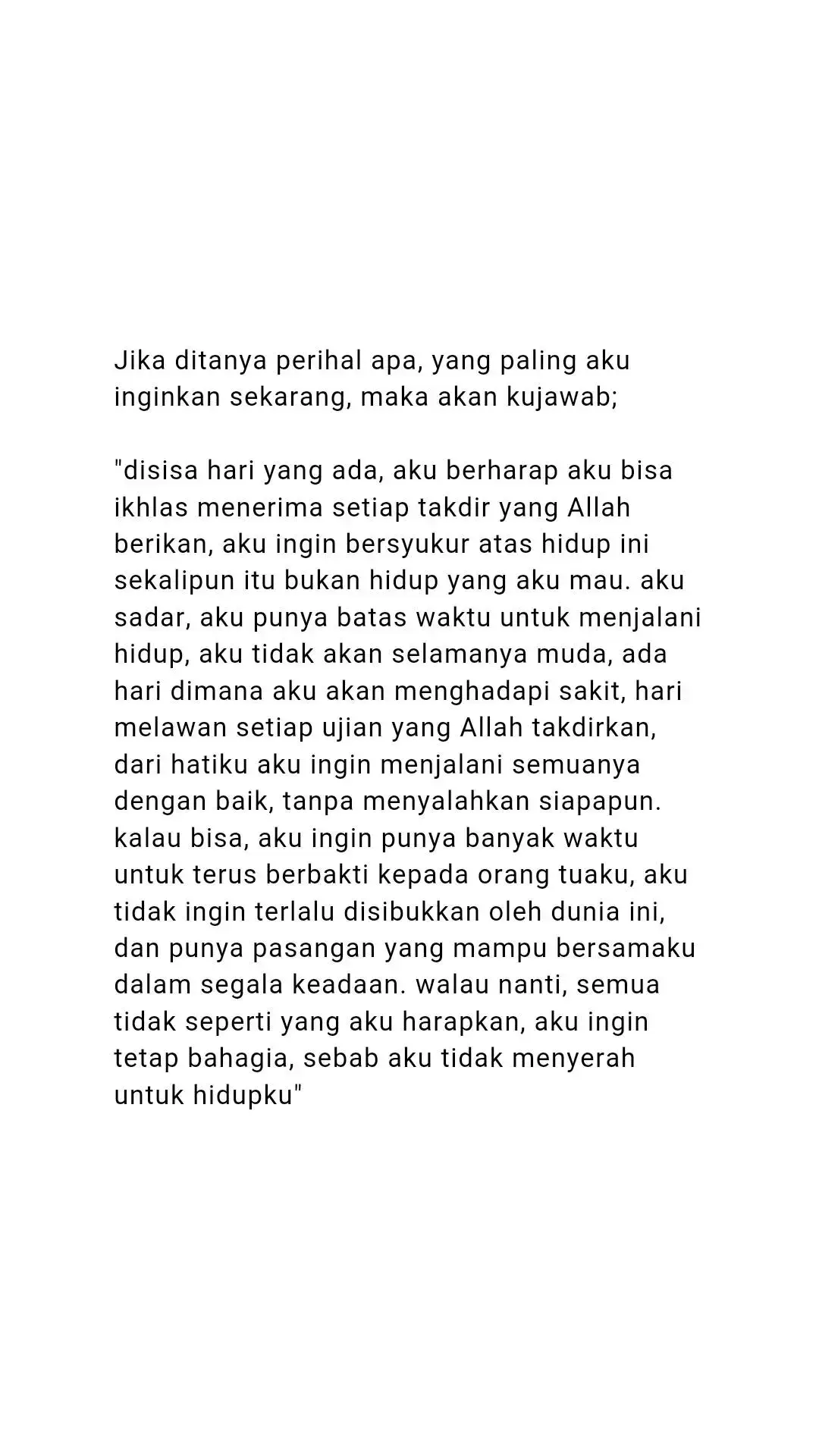 ini yg aku harapkan,aku hanya ingin berdamai dengan semua keadaan tanpa harus merasa takut akan penyakit #fyp #cerita #katakata 