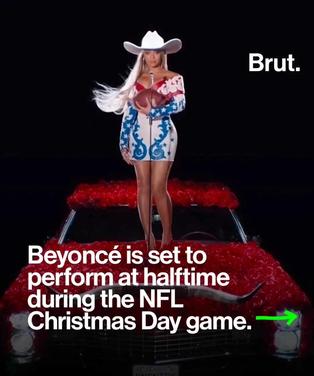 Beyoncé is set to perform at halftime during the NFL’s Christmas Day game, where the Houston Texans will host the Baltimore Ravens in a special matchup streamed live on Netflix. This game will mark the first live performance of her latest album, Cowboy Carter, a musical exploration of country and Americana. The album became her eighth to reach No. 1 on the Billboard 200, and she made history as the first Black woman to top the Top Country Albums chart. #beyonce #cowboycarter #country #americana #nfl #BaltimoreRavens #HoustonTexans #Houston   Credits: Larry Busacca/Getty Images - Netflix - Parkwood Entertainment  