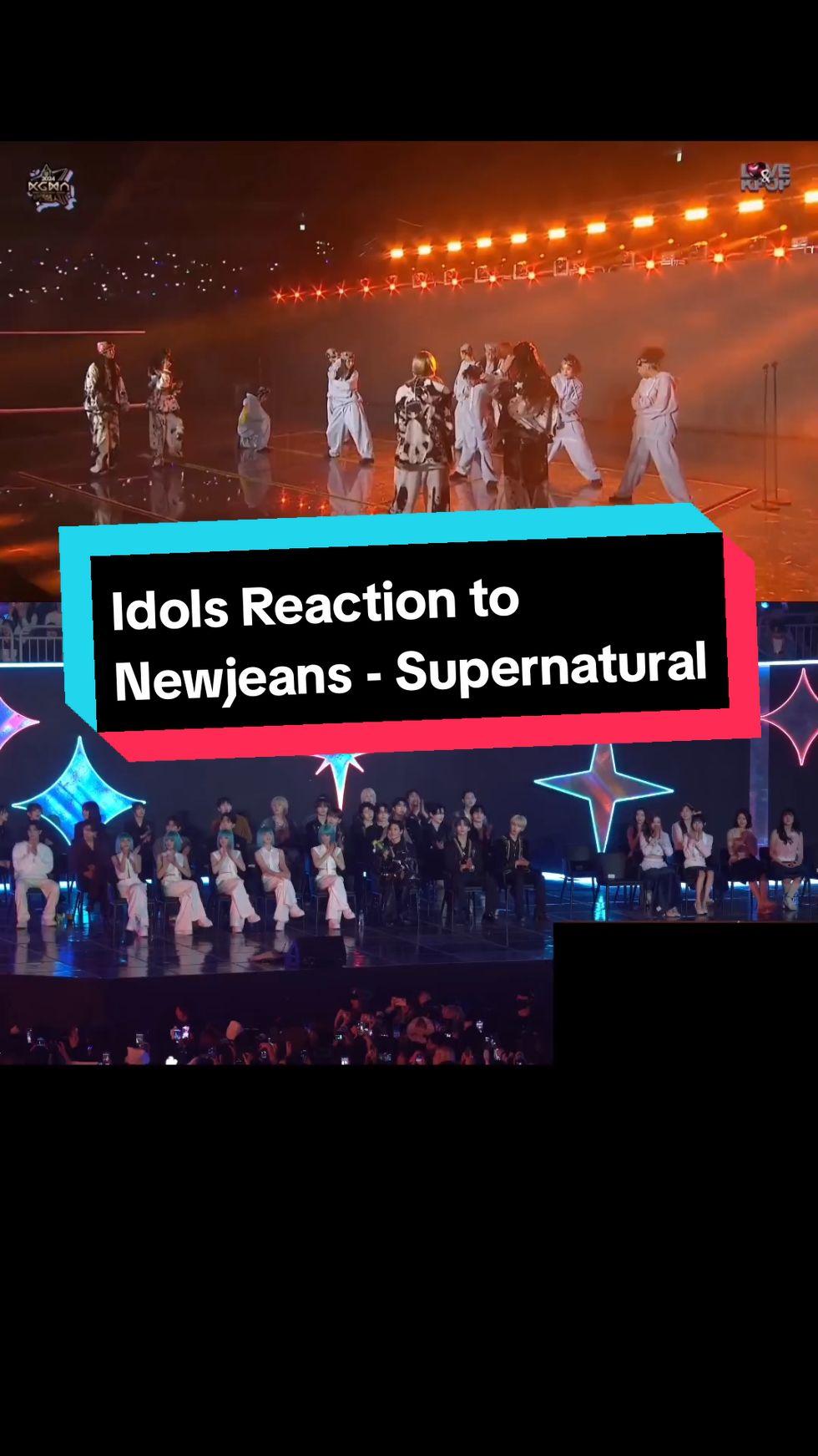 Idols Reaction to Newjeans - Supernatural at KGMA 2024 #newjeans #gidle #stayc #zerobaseone #qwer #kgma #idolreaction #kpopedit #kpopfyp #foryoupage #fypシ 