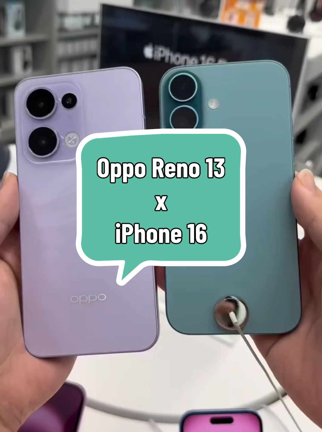 lah kok mirip trus sama si buah🗿 #oppone Reno 13  nih bos 🤣 #opporeno13 #iphone16 