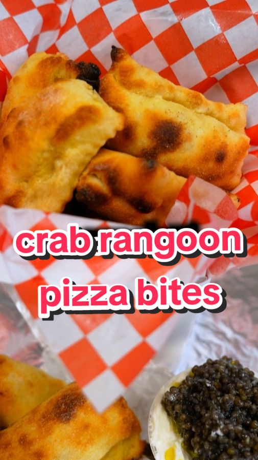 Have you ever tried Crab Rangoon Pizza Bites ? @G Pizzas @andrewlakemaker  #crabrangoon #food #pizza #italianfood #chinesefood #pizzalover #calzone #pizzabites 