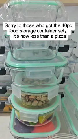 40-piece food storage container set available at an unbeatable price!ZLZ#KitchenHacks #kitchenware #foodstorage #glass #containers 