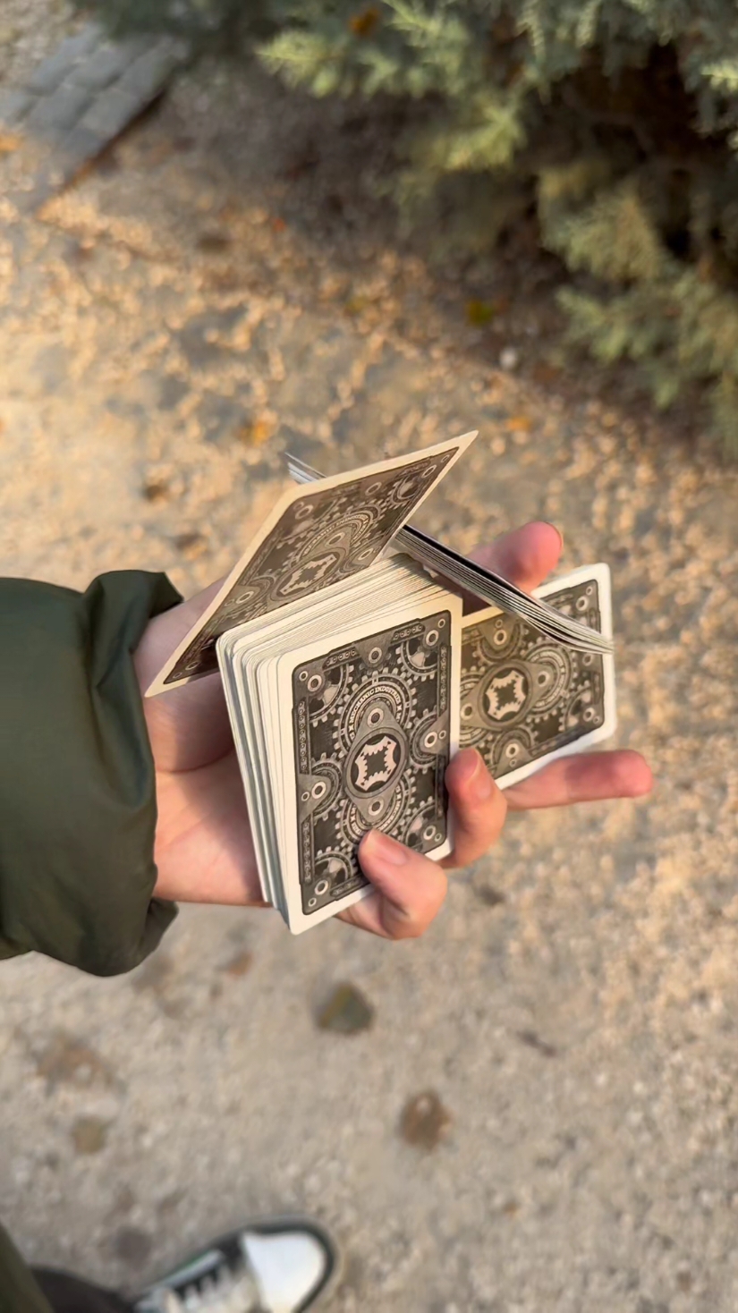 My fav one-handed cardistry combo#cardistry #cardtrick #playingcards 