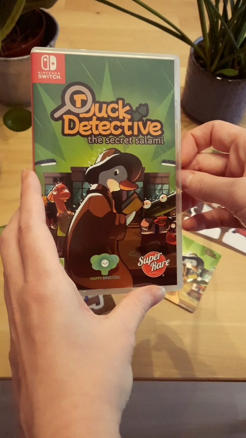 OMGG the physical copies for Duck Detective arrived!! Aren't they beautiful?? 🥺 #nintendoswitch #duck #duckdetective #wholesomegames #indiegame #fyp #cozygames #superraregames 