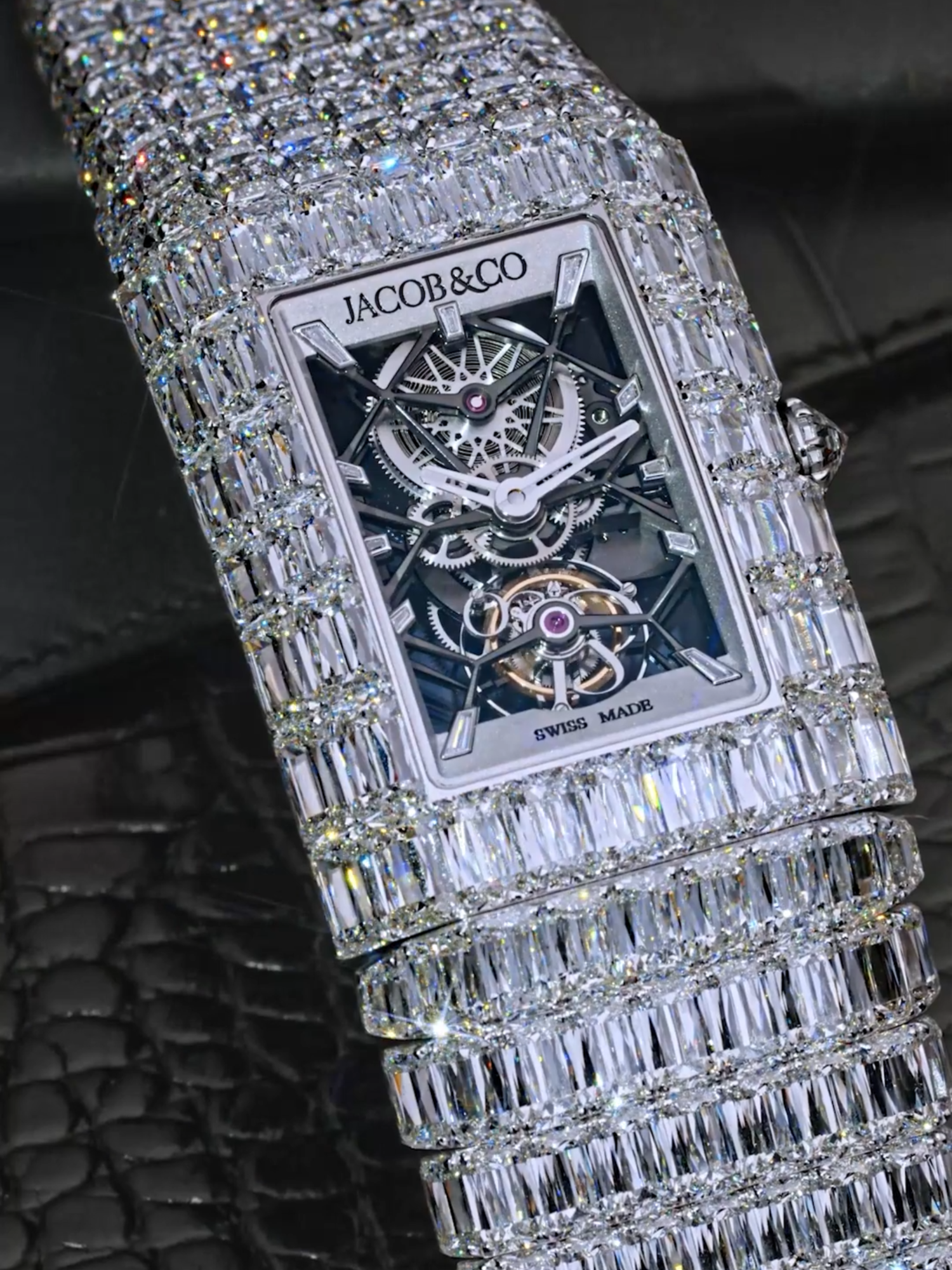 Crafted for those who chase greatness—the Jacob & Co. Billionaire Ashoka is more than a timepiece. Set with over 180 carats of Ashoka-cut diamonds on 18K white gold and valued at $7 million, it’s a masterpiece that combines precision, power, and presence.  Designed for those who are unafraid to make history, this watch is a testament to ambition and achievement. #Jacobandco #Inspiredbytheimpossible