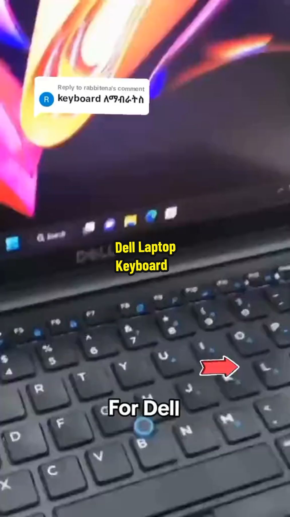 Dell Keyboard Light. #Dell #delllaptop #laptop #keyboard #computer #windowsshortcut #seyfusoft #seyfushibru #seyfu 