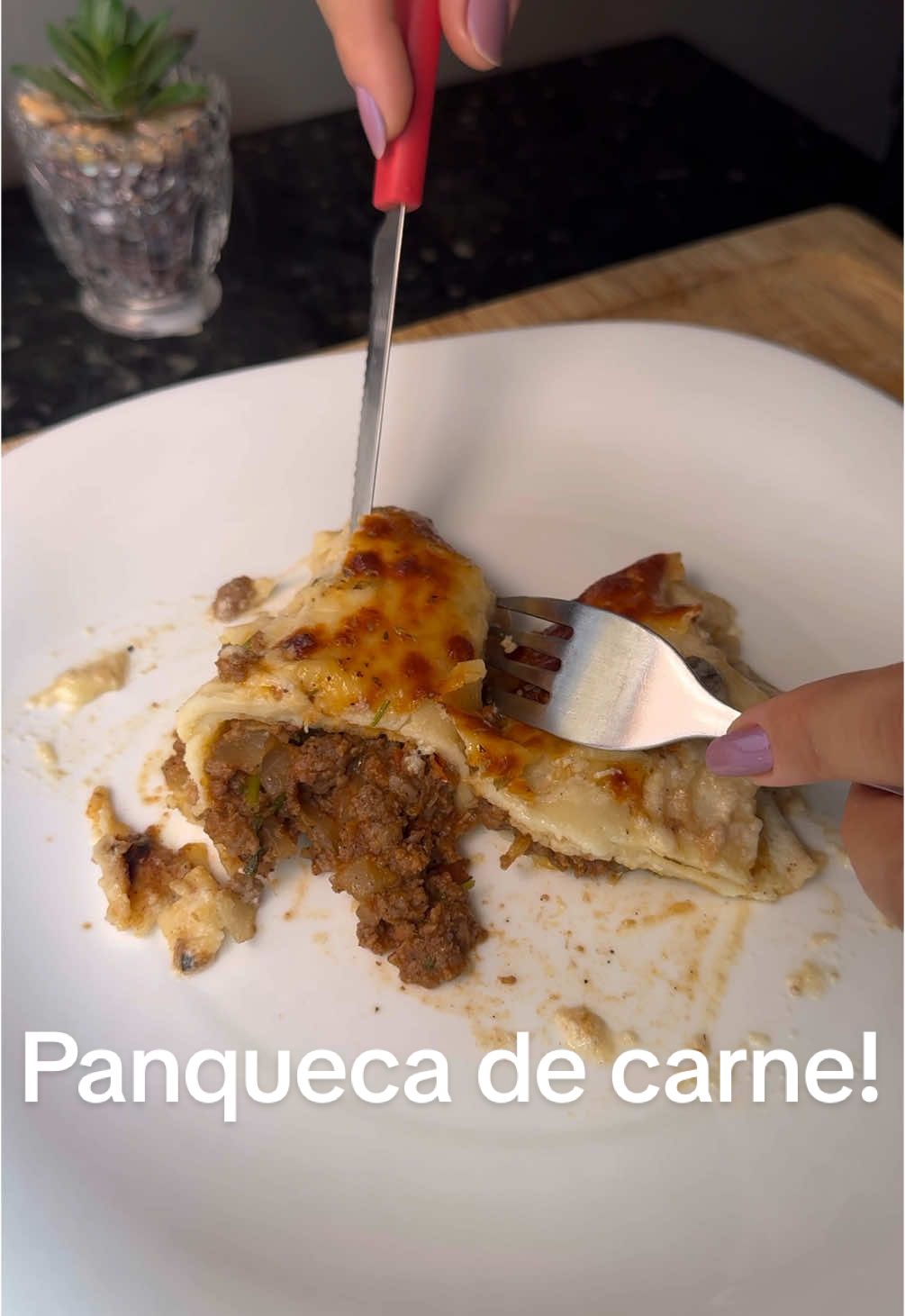 Panqueca de carne moida com bechamel #foryou #foryoupage #viral 