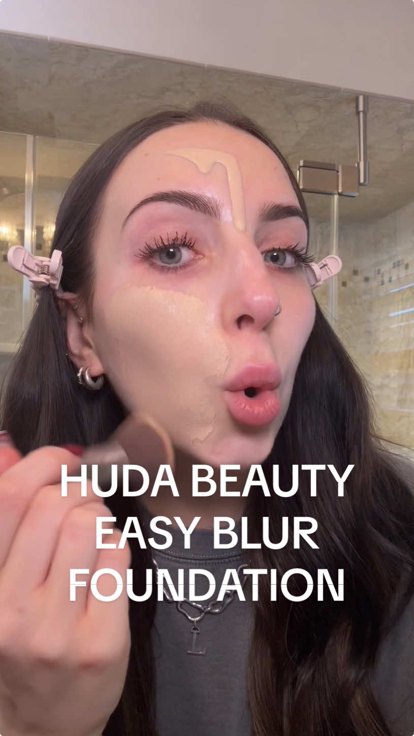 the most controversial foundation ive seen so i had to try it! This is by far the thinnest foundation i own but somehow the most full coverage. Genuinely feels like nothing on the skin but covered everything! 12/10 recommend ✨im wearing shade “chai 210b” @Huda Beauty  #hudabeauty #huda #hudabeautyfoundation #hudabeautyeasyblur #easyblurfoundation #easyblur #foundation #foundationreview #foundationroutine #fullcoveragefoundation #tiktokshopblackfriday #starcreatorcompetition #tiktokshopcybermonday #wishlist #treatyourself #foundationrecommendations 