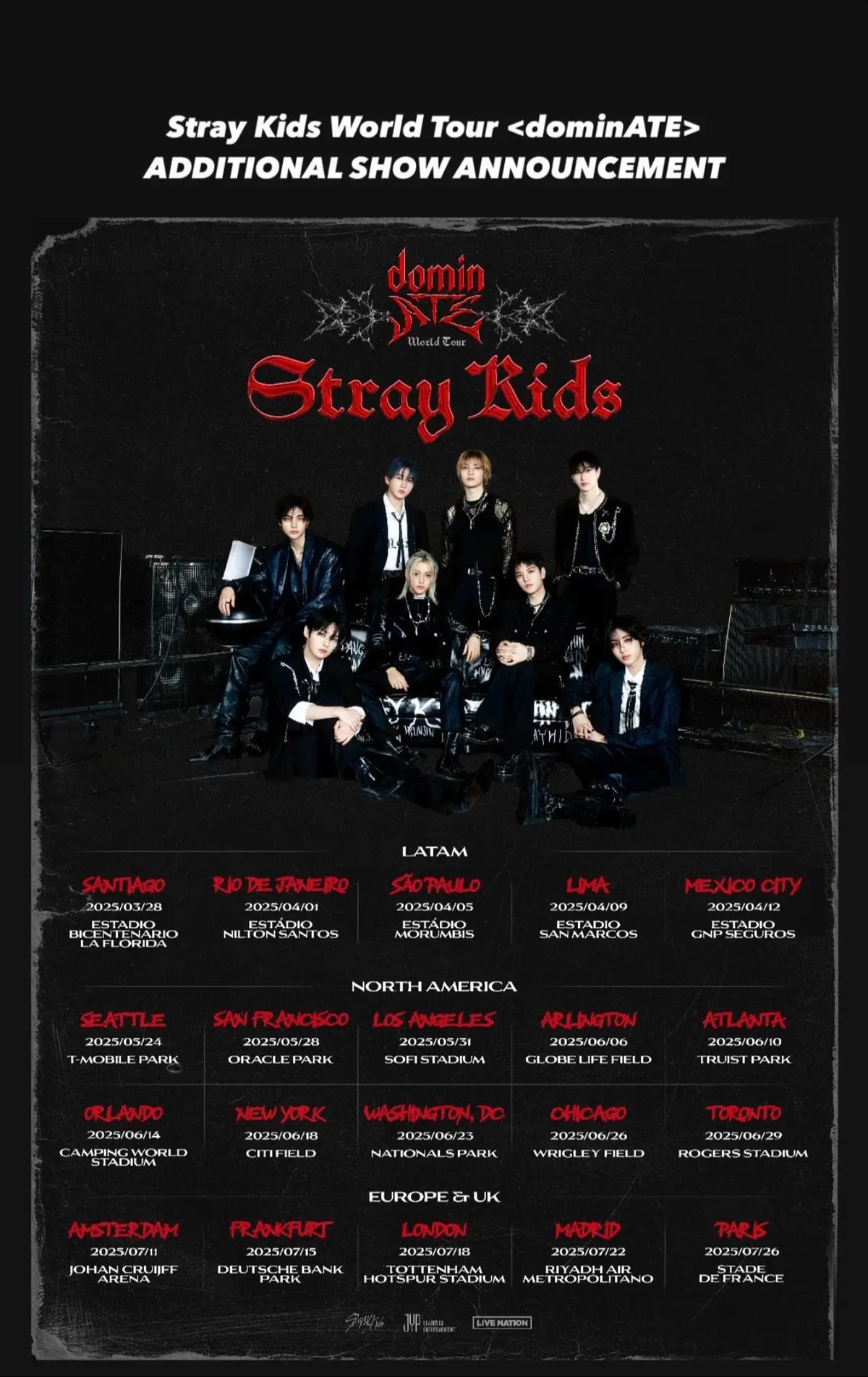 Finally STRAY KIDS annouce North America tour dates !! #straykids #stay @Stray Kids !! 