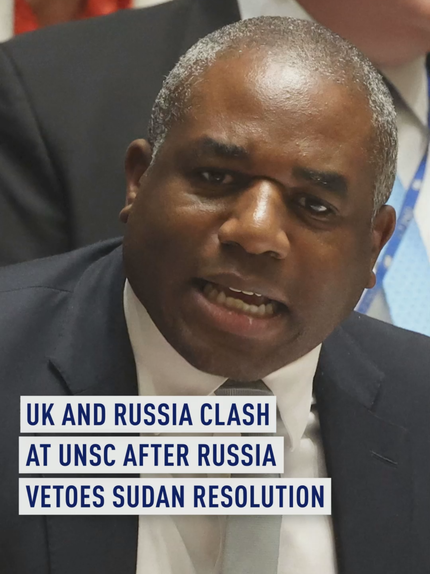 The UK and Russia clashed at UNSC after Russia vetoed a UK resolution on the ongoing conflict in Sudan. UK Foreign Secretary David Lammy is currently chairing the UN Security Council meetings on Sudan, Ukraine and Middle East #uk #un #russia #sudan #fyp