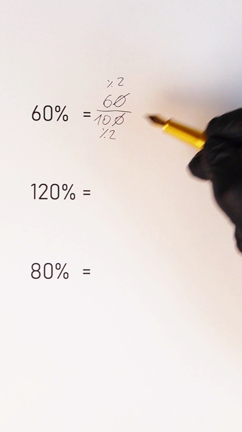 percent to fraction #maths #mathe #math 