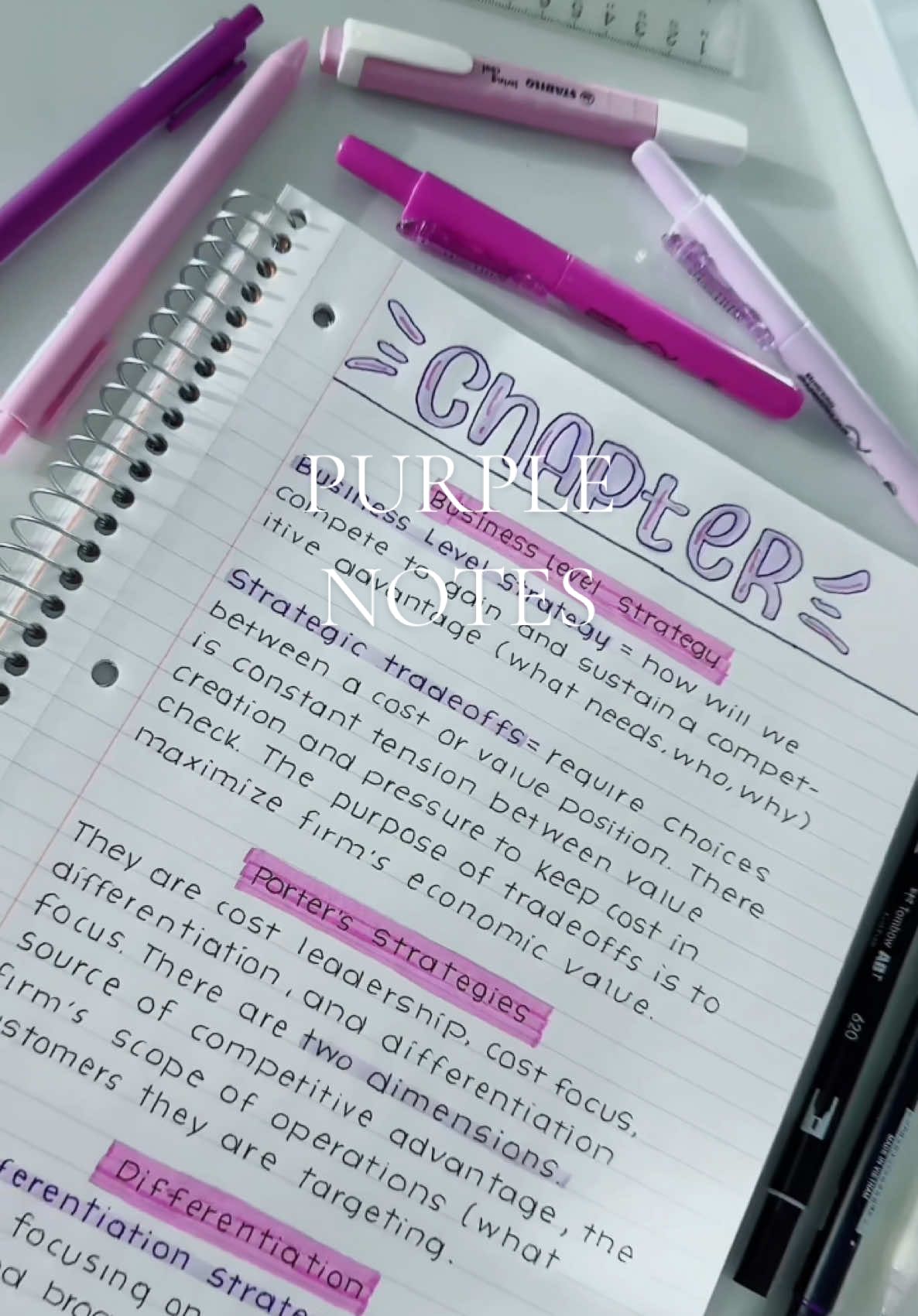 purple notes 💜 #notes #school #handwriting #organization #pens #studytok #stationery #penmanship #aesthetic #notetaking #studying #asmr 