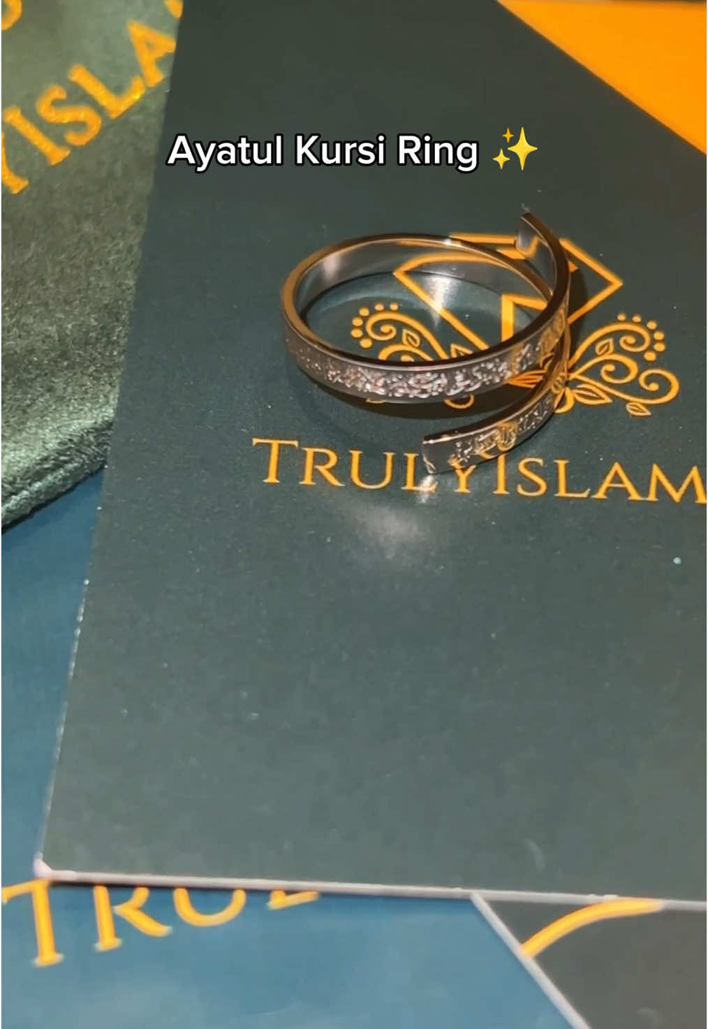 Just surprised my mum with this gift and she loved it! #jewlery #trulyislamic #fyp #foryoupage #ayatulkursi #ring #IslamicJewelry 