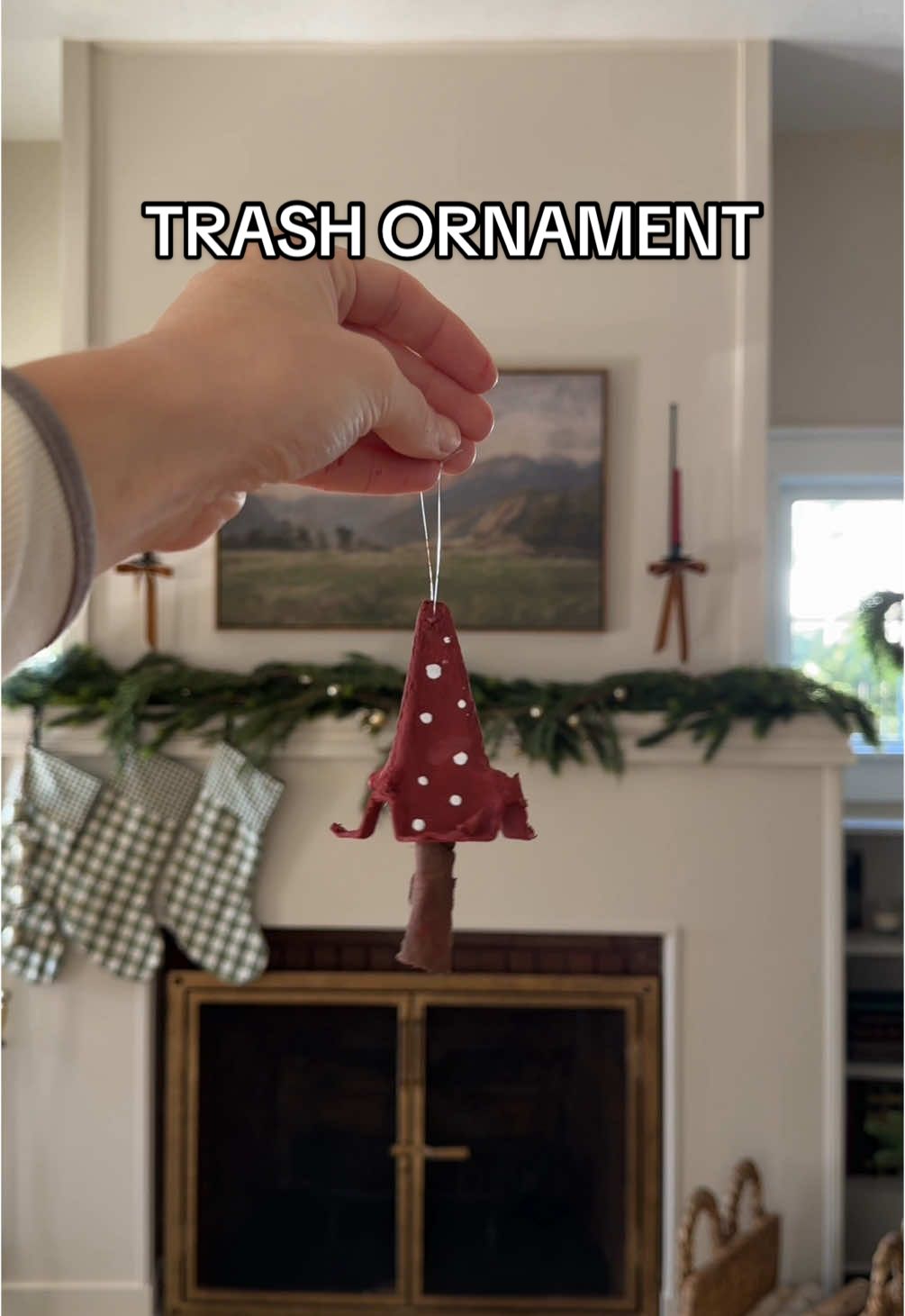 Turning trash into 🎄TREASURE🎄 #christmas #christmasdiy #christmas2024 #homemadeornament 