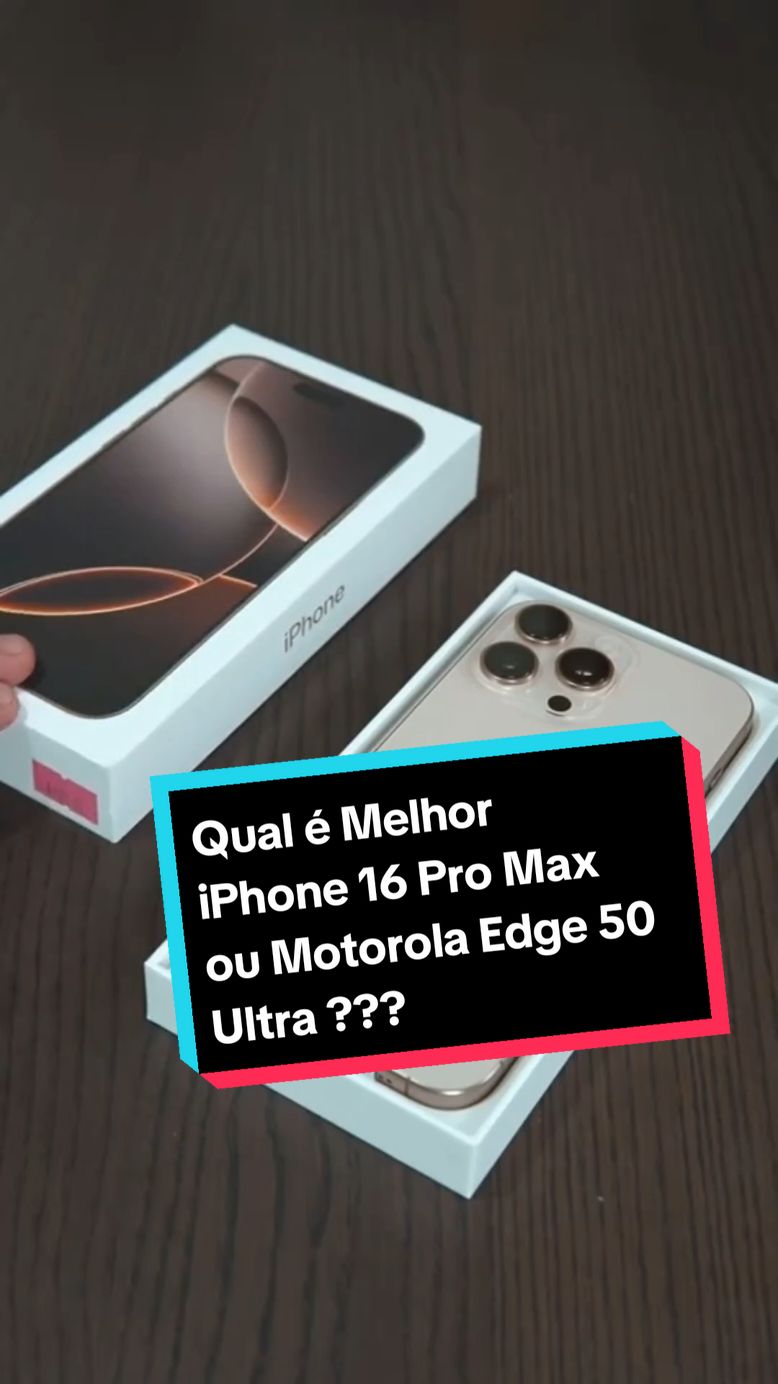 Quem Ganha iPhone 16 Pro Max ou Motorola Edge 50 Ultra? #motorola #tiktokviral #celular #tecnologia #iphone16 #foryoupage❤️❤️ 