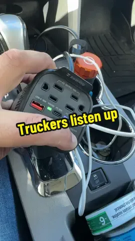 150 W power distribution also has two AC plugs you could use the charge of laptop or anything like that and it’s so much better than the little plugs in the cigarette lighter #car #trucker #gadget 
