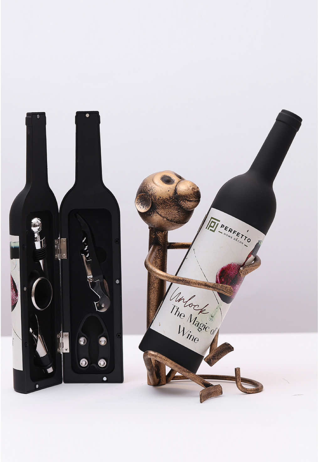 Monkey Wine Rack – Creative Metal Bottle Holder | Modern Art Design for Home Decor  WhatsApp 81070484 Visit us📍Hazmieh - Mallat Center - 1st Floor #wine #winelover #wineholder #christmas #homedecor #homeaccessories #perfettohome 