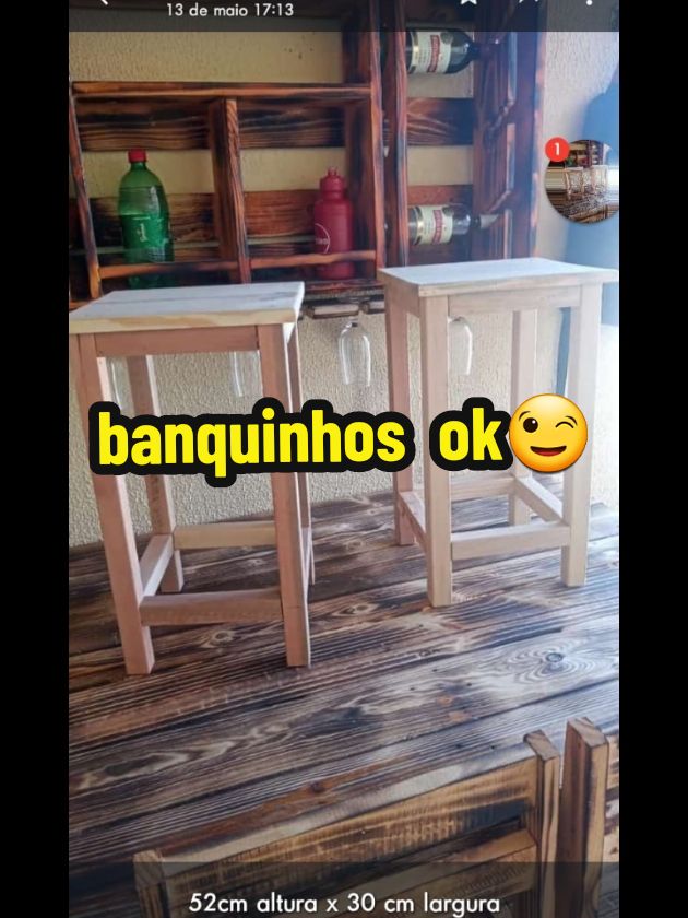 banquinhos ok#arteempallt #rústico #viralizou #fy 