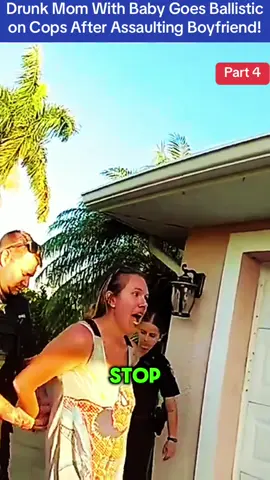 Drunk Mom With Baby Goes Ballistic on Cops After Assaulting Boyfriend! #cops #copsoftiktok #police #policeofficer #lawenforcement #momtok #usa #flyp 