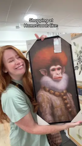 So tempted to buy Monkey Thatcher #homegoods #homegoodsfinds #shopping #couplecomedy #husbandwifecomedy @Aubrey Gavello 