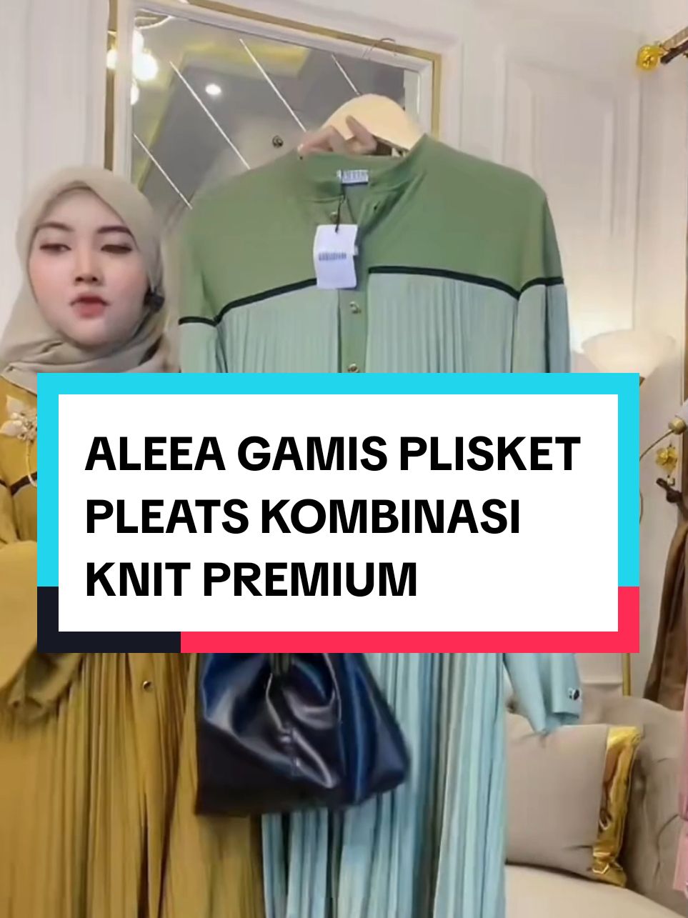 ALEEA GAMIS PLISKET PLEATS KOMBINASI KNIT PREMIUM #gamiskekinian #gamisplisket #gamispremium 