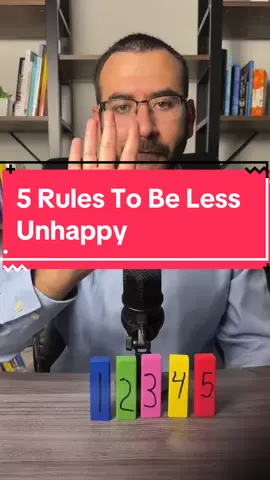 5 Rules To Be Less Unhappy. #howtobehappy #howtobehappier #howtobehappyagain #scienceofhappiness #happiness #SelfImprovement #selfgrowth #selfgrowthjourney 