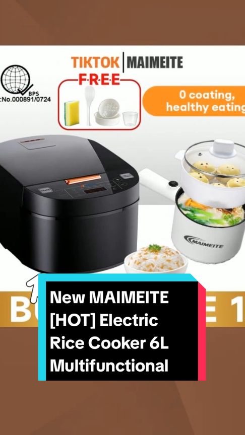 New MAIMEITE [HOT] Electric Rice Cooker 6L Multifunctional Electric Cooker Home Rice Cooker With Steamer Only ₱939 pesos! Don't miss out! Tap the link below! #ricecooker #electriccooker #TikTokShop #tiktokfinds #TikTokFashion #tiktokph #tiktokaffiliate #LearnOnTikTok 