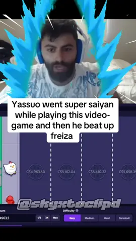 Yassuo went super saiyan while playing this video-game and then he beat up freiza #fyp #crossyroad #yassuo #100thieves 