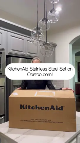 ✨ This set is gorgeous! This is the @KitchenAid Tri-Ply Clad Stainless Steel 12-piece Cookware Set exclusively available on Costco.com.✨ #KitchenAidPartner