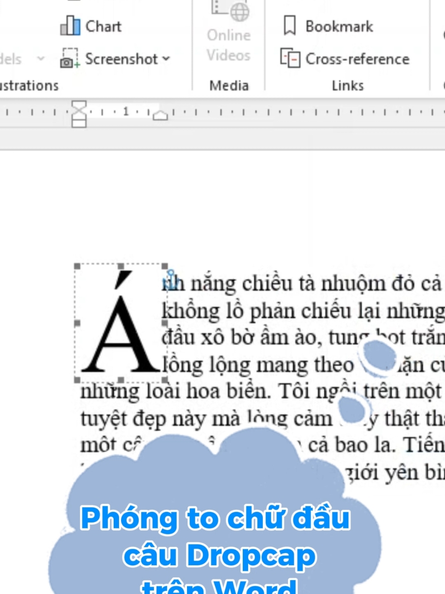 Phóng to chữ bằng Dropcap trong Word #tiptinhochay #muataitiktokshop #daotaotinhoc #tinhocvanphong #word 