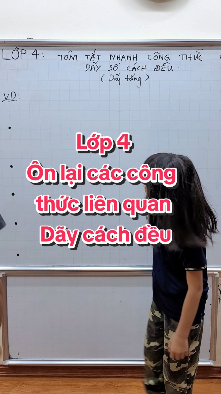 Toán lớp 4 - Ôn lại các công thức liên quan Dãy số cách đều#thaygiangtoan #maths #LearnOnTikTok 