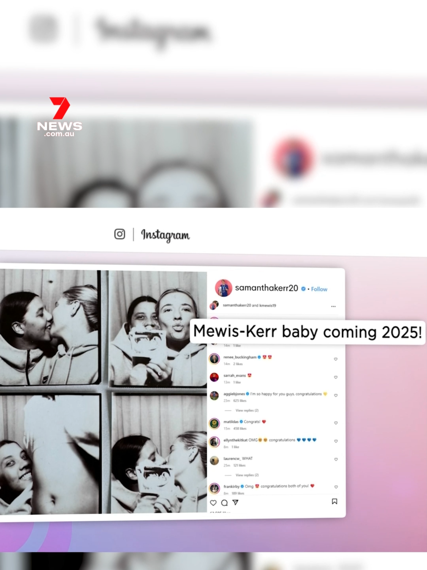 Sam Kerr has announced her fiance Kristie Mewis is pregnant!  #pregnant #samkerr #kristiemewis #Soccer #soccertiktok #footballtiktok #football  #news@#baby#7NEWS