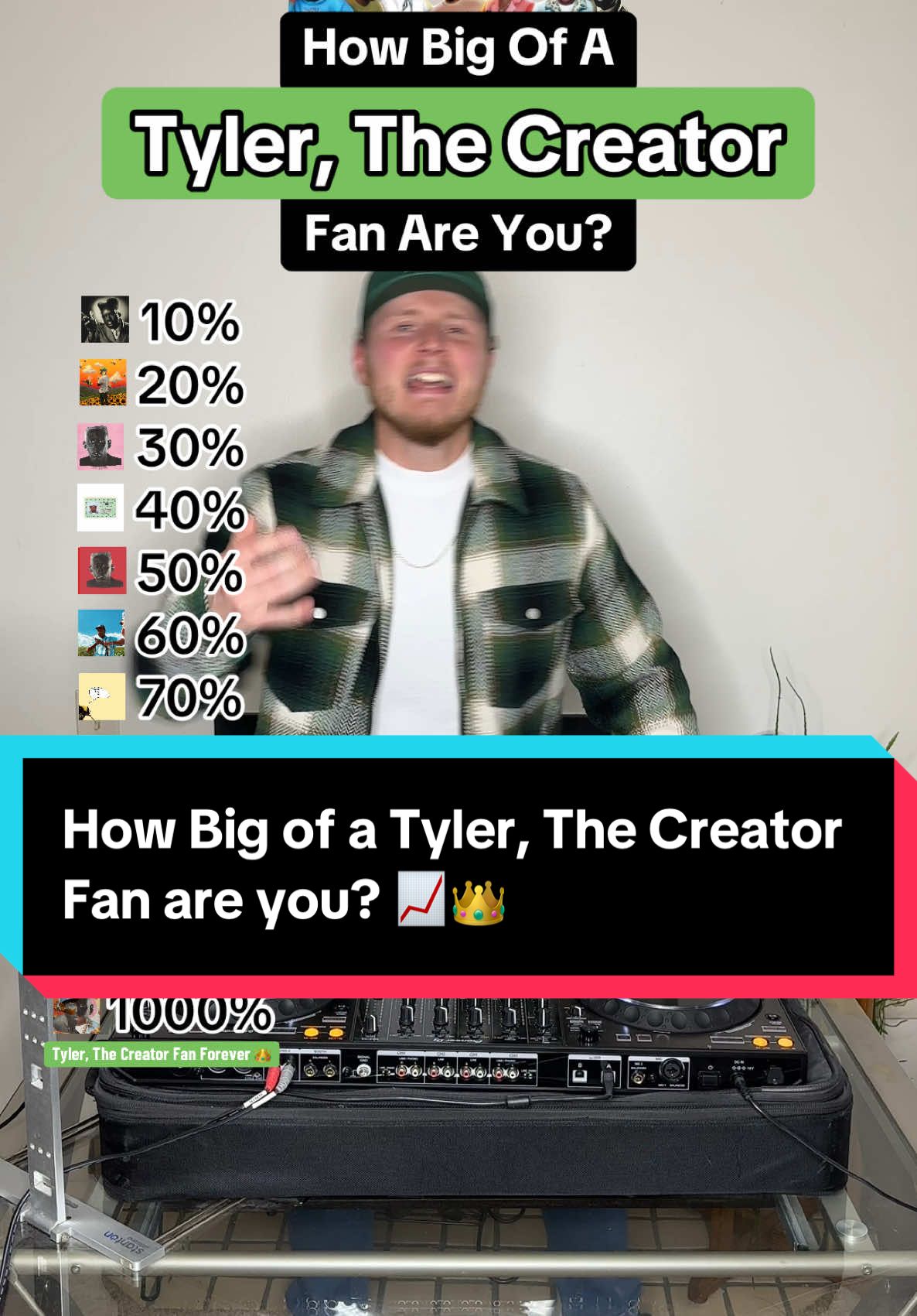 Are you a true Tyler, The Creator fan? Let me know if you can get 1000% on this Tyler, The Creator song challenge! 📈👑 #tylerthecreator 