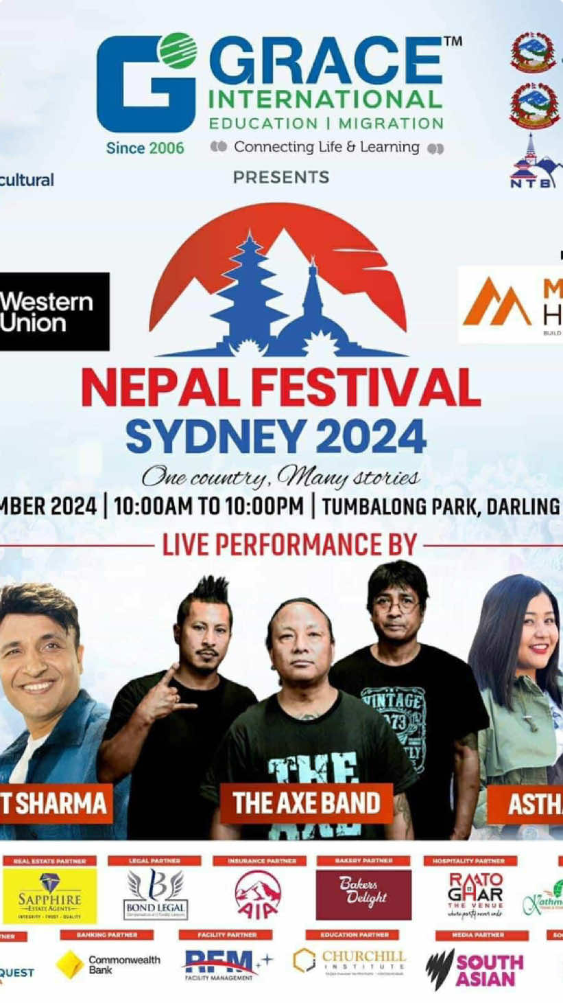 Nepal is a land of rich culture and diversity! We are excited to announce that Grace International has organized the Nepal Festival 2024, taking place on 23rd November at Tumbalong Park, Darling Harbour. The Tharu Society Sydney Australia will be performing live on stage. Join us to celebrate and show your support. See you there! @Asmita Khojwar @Rekha❤️ @Beenee @B E R R Y @भावना को प्रेम ❤️ @🦋Ranjana🕊️kushmi👑🇳🇵🇦🇺 @Grace Intl Sydney Official @Nepal Festival Sydney 2024  #poojachaudhary800 #panchtharusquad #sydneyaustralia #nepalfestival2024 