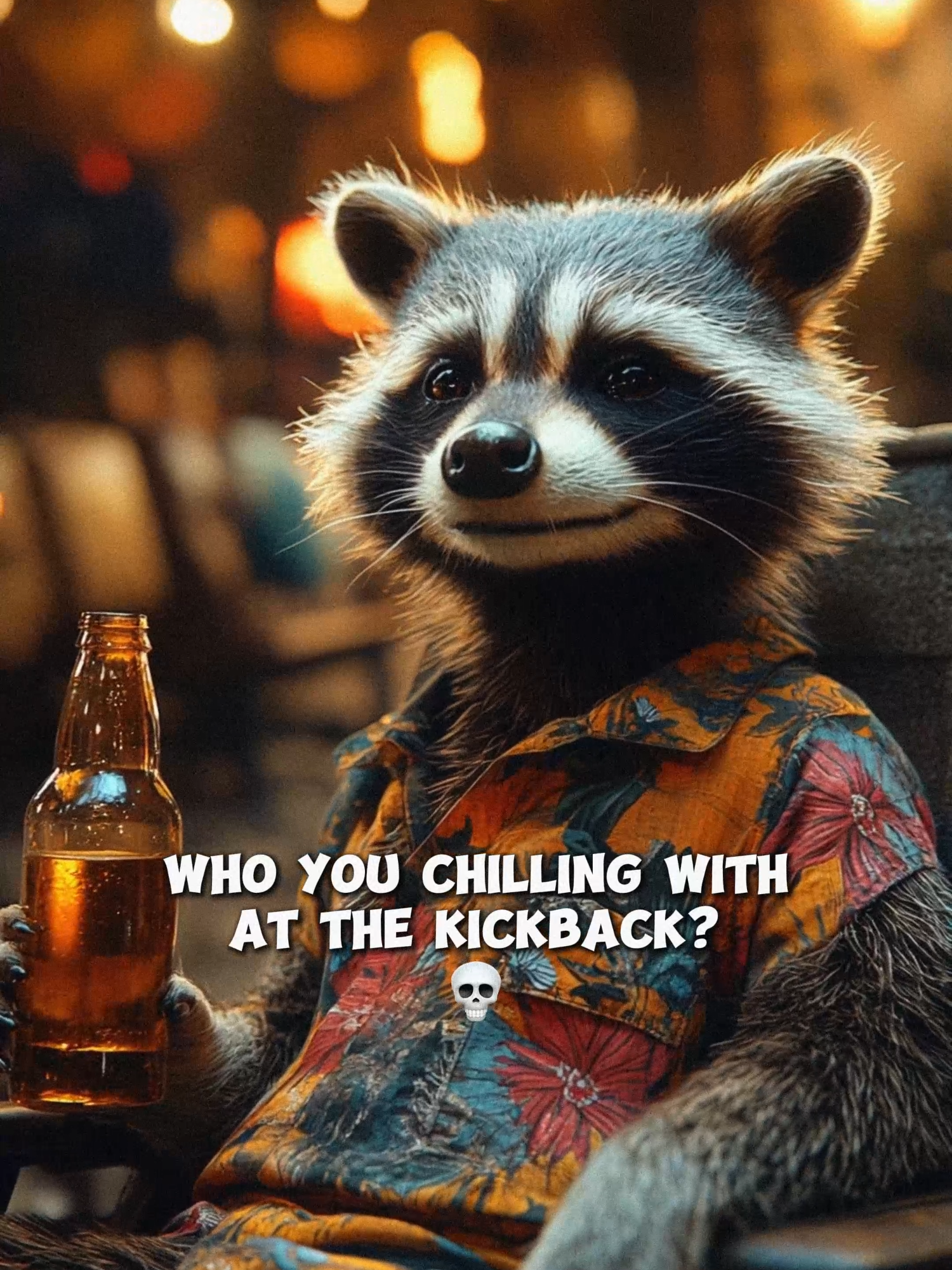 Who you chilling with at the kickback? #kickback #animals #party