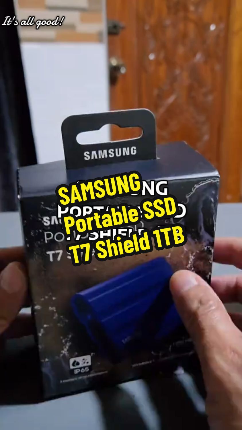 Solve your file storage problem with SAMSUNG Portable SSD T7 Shield 1TB @It's All Good @It's All Good @It's All Good  #fyp #fypviral #foryou #foryoupage #samsung  #Portable #SSD #T7 #Shield #samsungt7shield #1TB #ip65 #waterresistant #dustproof  #shockproof #itsallgood 