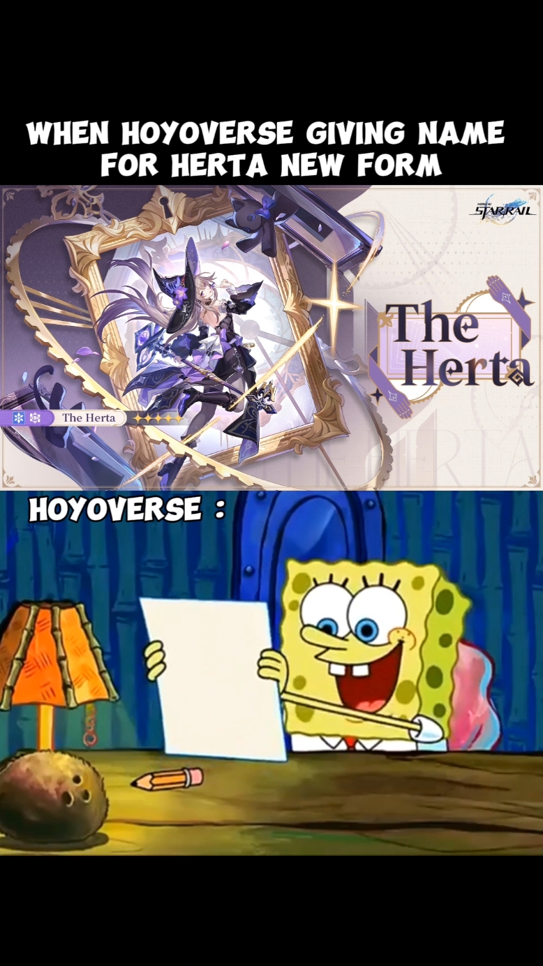 When Hoyoverse giving name to Herta new form #fyp #meme #honkai #HonkaiStarRail #hsr #hoyocreators #hoyoverse 