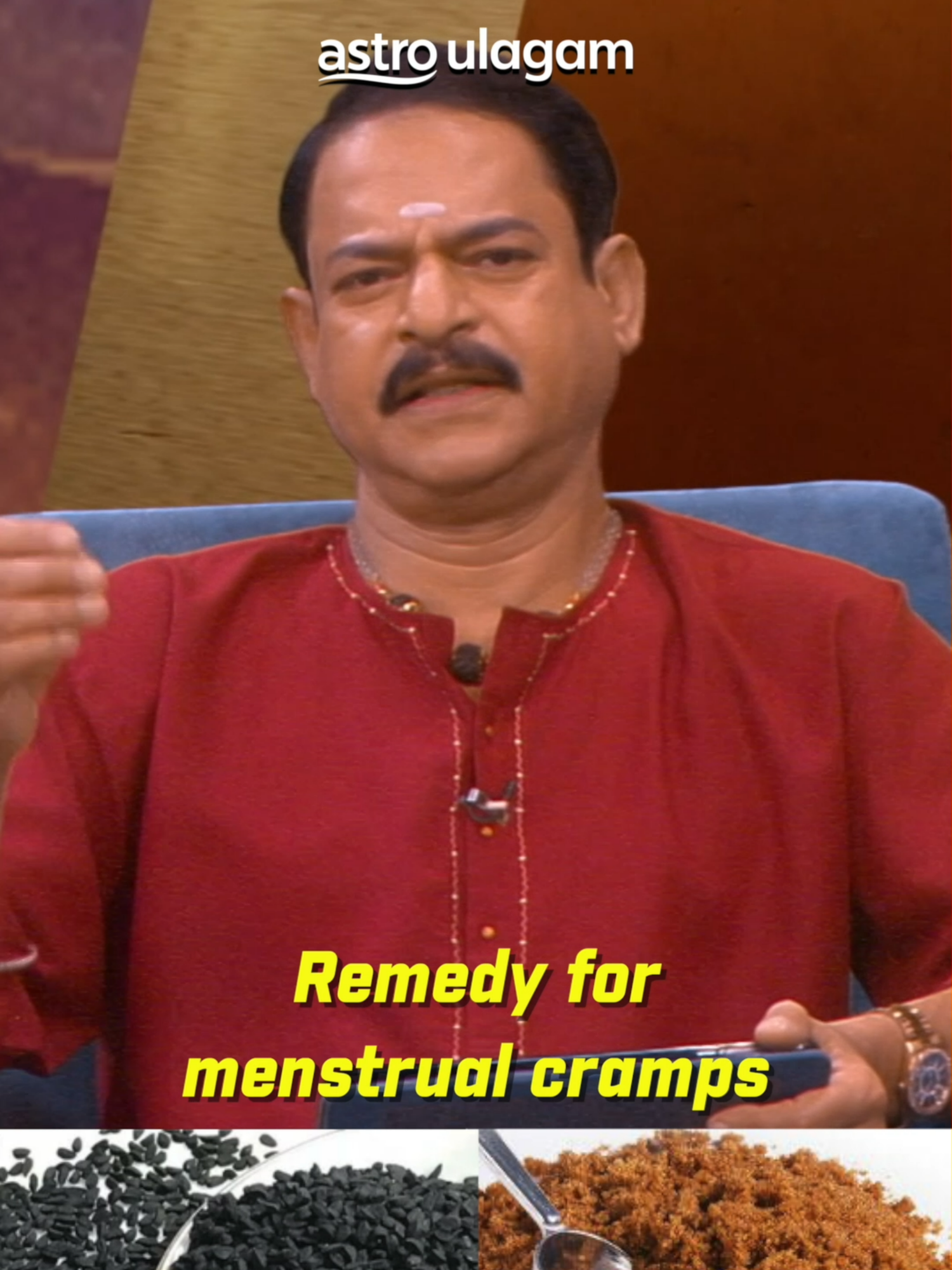 Remedy for menstrual cramps!   Watch this as Vaithiyar Bhani shares his remedy in this exclusive video. Catch Rasipalan every Monday at 6PM on Vaanavil for your weekly horoscope and more useful remedies!   #Rasipalan #Remedies #astroulagam