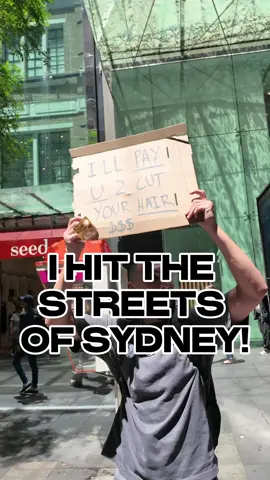 I hit the streets of sydney and…… Like, comment and share for pt.2 . . . @ENVZN  #fyp #barber #fade #funny #viral #skinfade #haircut #sydney #city 
