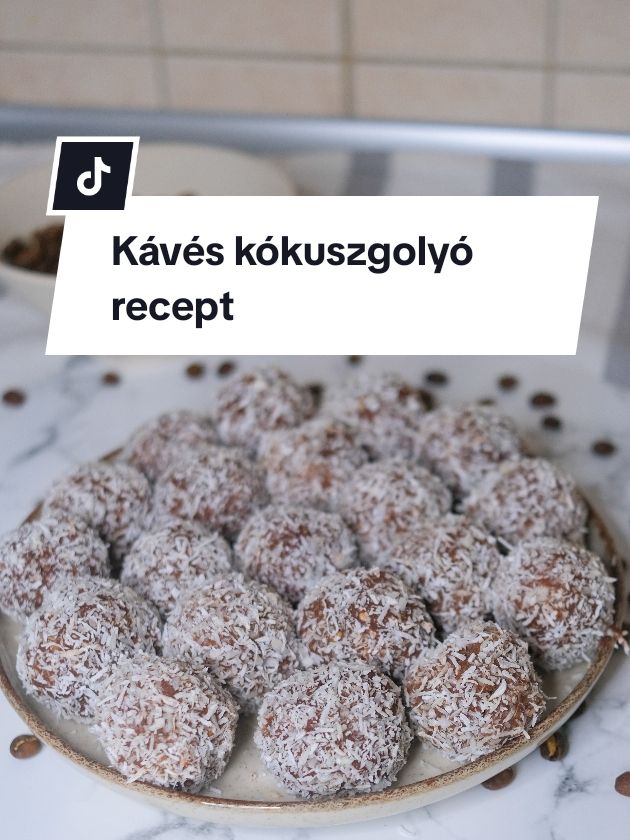 Egyszerű, gyors, és mindig sikert arat: a kókuszgolyó szuper választás, ha valami édeset szeretnél! Hozzávalók:  500 g darált keksz 250 ml kávé 35 g porcukor 40 g holland kakaópor 2 ek. rumaroma 350 ml tej kókuszreszelék Elkészítés:  Először összekeverjük a száraz hozzávalókat, a darált kekszet a porcukorral és a kakaóporral. Ezt követően lefőzünk 250 ml kávét, és hozzáadjuk a masszához. Ízesítjük a rumaromával, majd hozzáadjuk a tejet.  Összedolgozzuk, ezután vizes kézzel golyókat formázunk belőle, amiket megforgatunk kókuszreszelékben. Ízlés szerint tehetünk a golyók közepébe meggyet. 2 órára a hűtőbe tesszük, hogy megkeményedjen kicsit.  Előkészítési idő: 15 perc Elkészítési idő: 10 perc Pihentetés: 2 óra #recept #mutimiteszel #cooking #EasyRecipe #nekedbe #tiktokhungary #FoodTok #magyartiktok #fyp #sobors #soborshu #kokuszgolyo #kókuszgolyó 