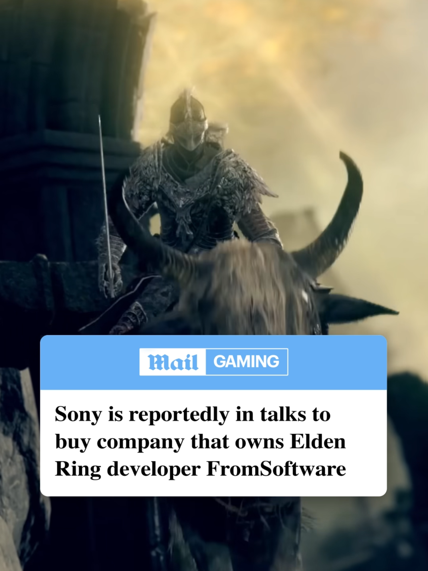 Sony is reportedly in talks to acquire Kadokawa, the parent company of FromSoftware, known for Elden Ring and Dark Souls.  First reported by Reuters, this move suggests Sony is push to expand its entertainment portfolio as Kadokawa’s assets include anime, manga, TV, and film.  Discussions between Sony and Kadokawa are ongoing, with a potential deal expected in the coming weeks. #eldenring #fromsoftware #darksouls #sony #playstation