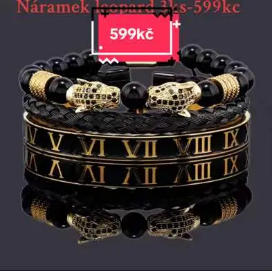 Náramek Leopard 599kč-3ks celý set 🔥#naramky #naramek #fyp #fyppppppppppppppppppppppp #tikto #praha #clashofthestars #zlato #styl #stylecek #rolex #bracelet #panskenaramky #sperky 