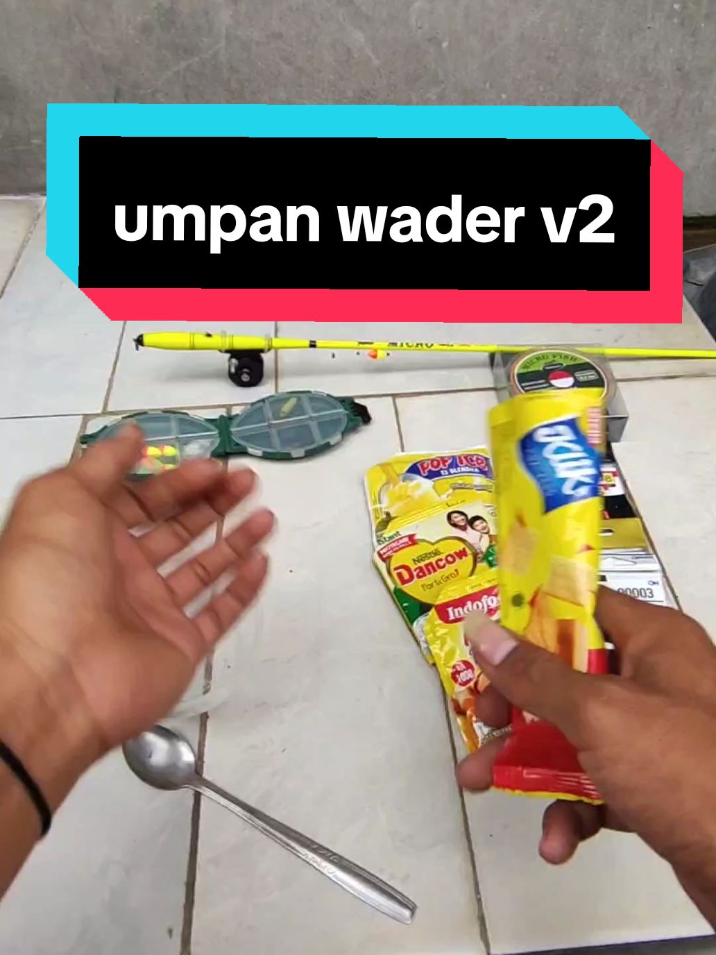 masak-masak wooo😹 #umpan #tutorial #mancing  #microfishing #wader 