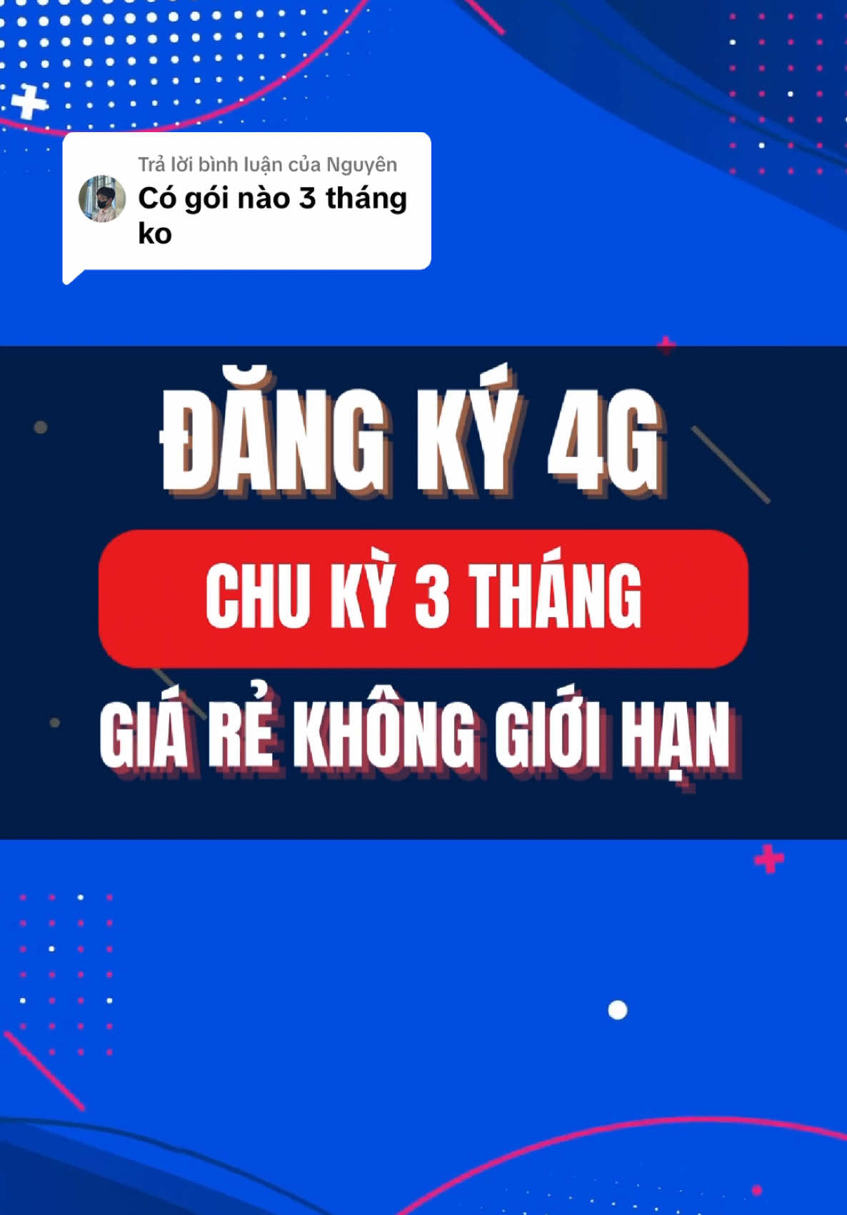 Trả lời @Nguyên Gói cước Viettel 3 tháng dùng 4G Không giới hạn giá rẻ, chỉ cần đăng ký 1 lần là có thể dùng internet trên di động trong 90 ngày liên tục không cần đăng ký lại. #myviettel #viettel #goi4gviettel # #mangdidong #battudata #4gviettel #5gviettel #4gsinhvien #goicuocmoi #freemxh #freetiktok #freegoithoai #datakhonggioihan #dangky4gviettel #goicuocdata #dutrendviettel #4ggiare #viettelkm #5g #5gmienphi #4g0đ #4g0k #5g0đ #5g0đồng​ #3st60n #3st90n #3mxh100 #3mxh120 #3sd135 